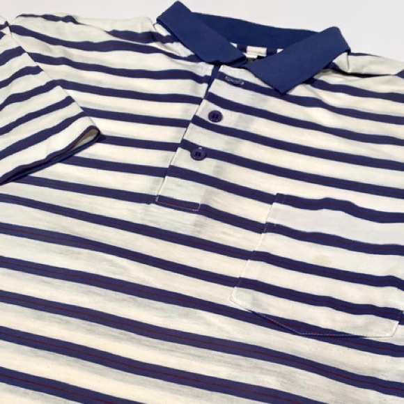 Vintage Van Heusen Striped Collared Tee - Picture 2 of 4